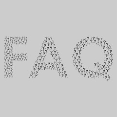 text FAQ with question icon