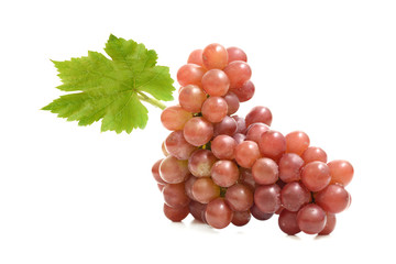 Red grape isolated on white background (Fruit)