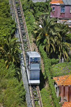 Funicular dos Guindais and picturesque houses in historic centre