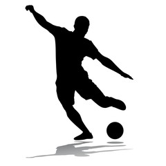 Fototapeta premium silhouette soccer player