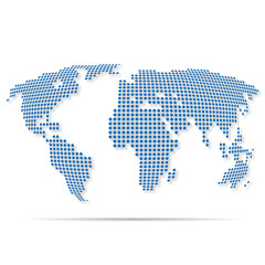Fototapeta premium Map of land with circles