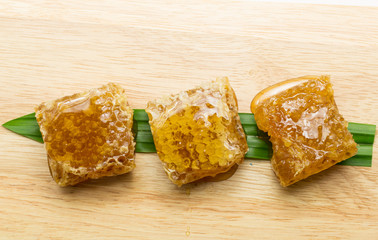 honey on wood background