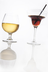 Bicchiere di cognac e aperitivo