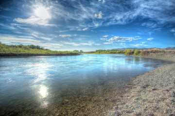 Sunset over the Missouri Headwaters State Park.