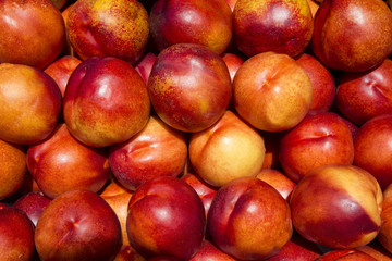 Fototapeta na wymiar Market outdoor, San Francisco, California, USA, peaches