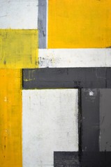 Malarstwo abstrakcyjne szary i żółty - 90402021