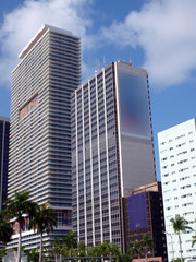 Miami downtown day scene