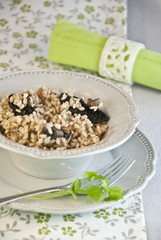 Arroz con setas