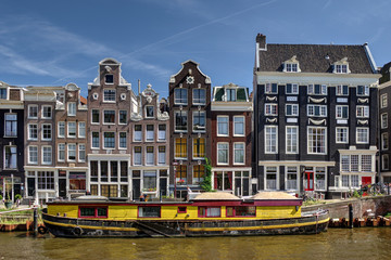 Fototapeta premium Singelgracht Amsterdam im Sommer