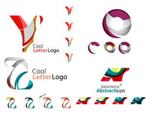 Letter business emblem collection