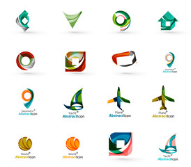Set of abstract travel logo icons. Business, app or internet web