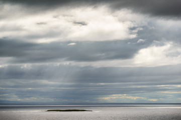 Landscape with clouds and sea, Donegal, Ireland