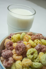 cereal cornflakes milk breakfast meal drink bowl concept