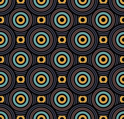 Fototapeta na wymiar Vector modern seamless colorful pattern ovrlapping circles , color background,textile print, abstract texture, fashion design, bed sheets or pillow pattern 