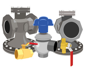 Set of valves