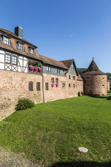Fototapeta na wymiar old city wall in Buedingen