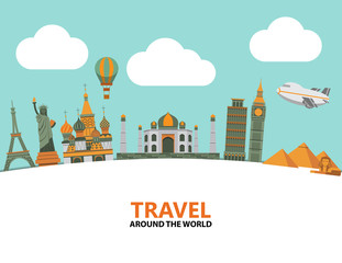Naklejka premium Travel illustration design