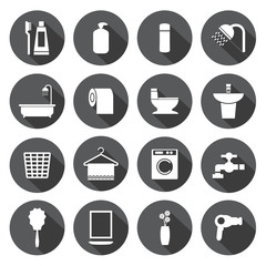 Bathroom icons set