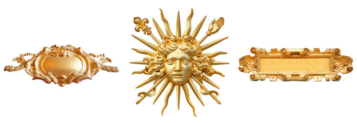 Versailles (France) / Roi soleil et cartels dorés