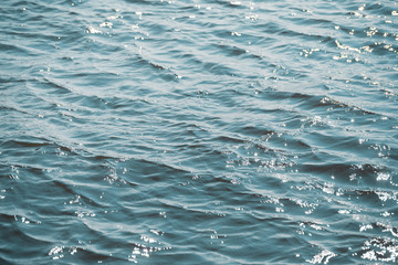 Calm green water reflection.