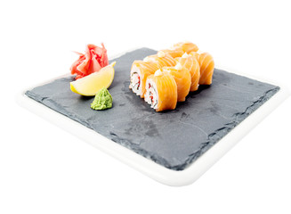 Sushi isolated on white background
