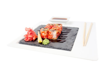 Sushi isolated on white background