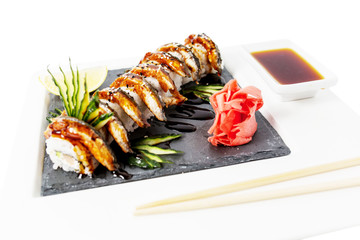 Sushi isolated on white background