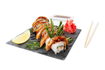 Sushi isolated on white background