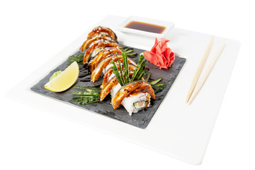 Sushi isolated on white background