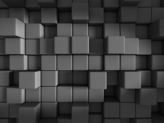 Abstract Dark Cubes Design Background