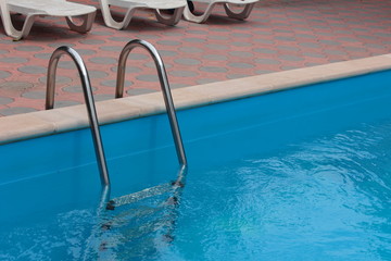 Stairs in swimming pool