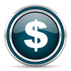 Obraz premium dollar blue glossy web icon