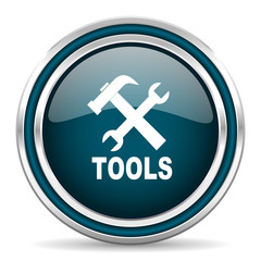 Fototapeta premium tools blue glossy web icon