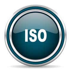 iso blue glossy web icon