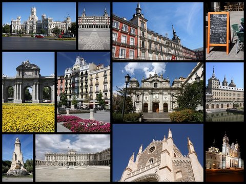 Madrid, Spain - photo collage
