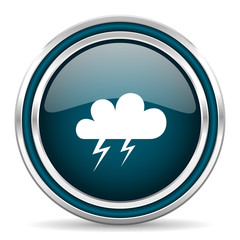 storm blue glossy web icon