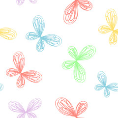 Obraz na płótnie Canvas seamless pattern with butterflies