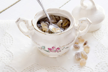 porcelain sugar bowl