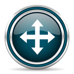 arrow blue glossy web icon