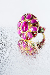 Local jewelry containing silver and stone.