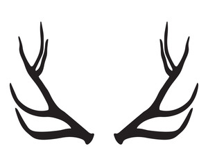 Naklejka premium black silhouette of antlers
