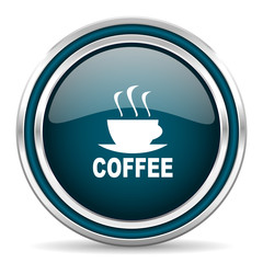 espresso blue glossy web icon