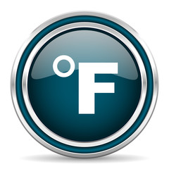 fahrenheit blue glossy web icon