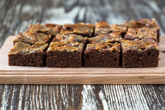 Homemade Caramel Chocolate Brownies