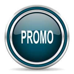promo blue glossy web icon