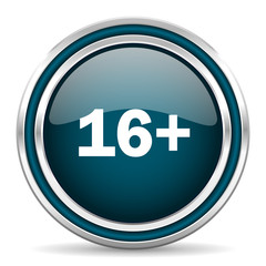 adults blue glossy web icon