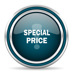 special price blue glossy web icon