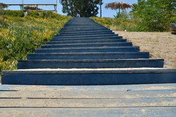 Blue stairs