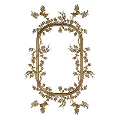 Naklejki  3d zestaw starożytnego złotego ornamentu na białym tle