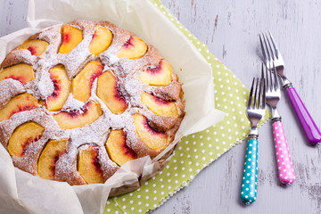 peach cake